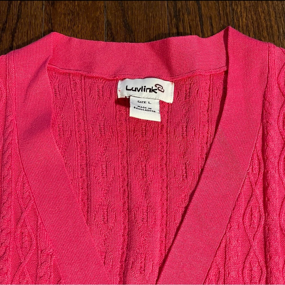 Pink Cropped Sweater Vest - Picture 2 of 4
